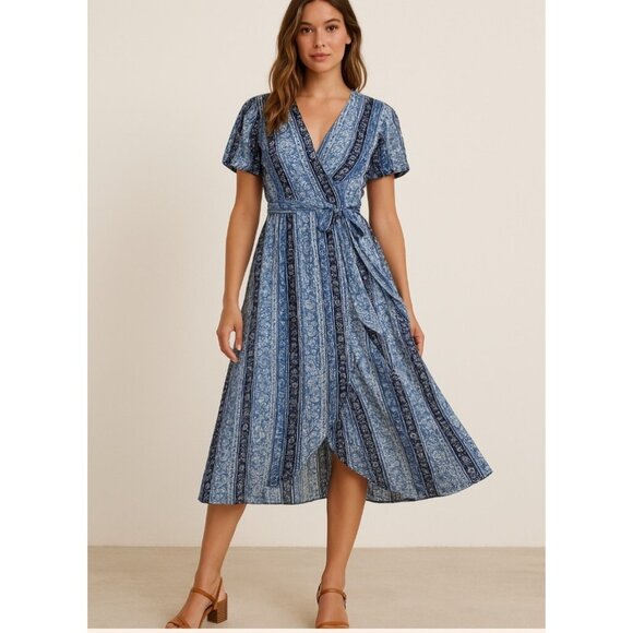 Reformation Wrap Dress floral print Size 4 - Picture 1 of 16